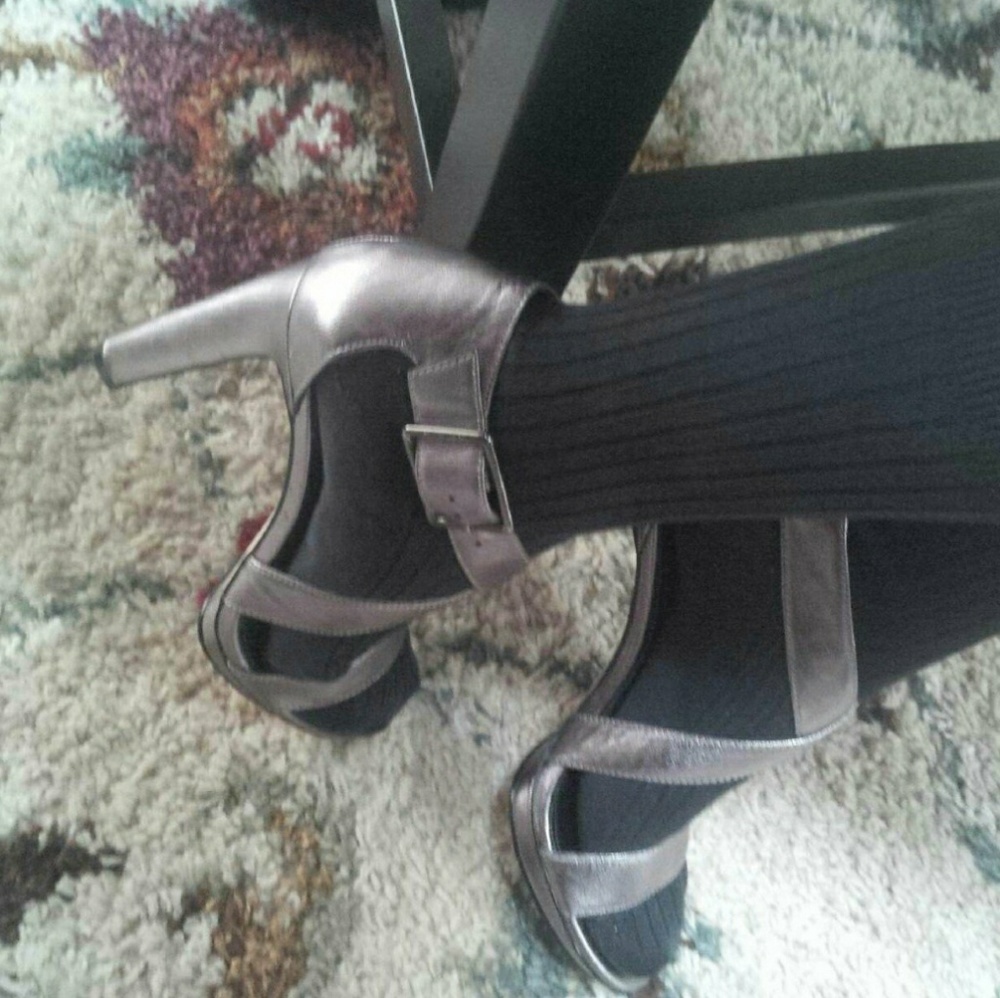 Calvin Klein Silver Heels